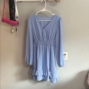 Amazon Women's Long Sleeve Blue Dress